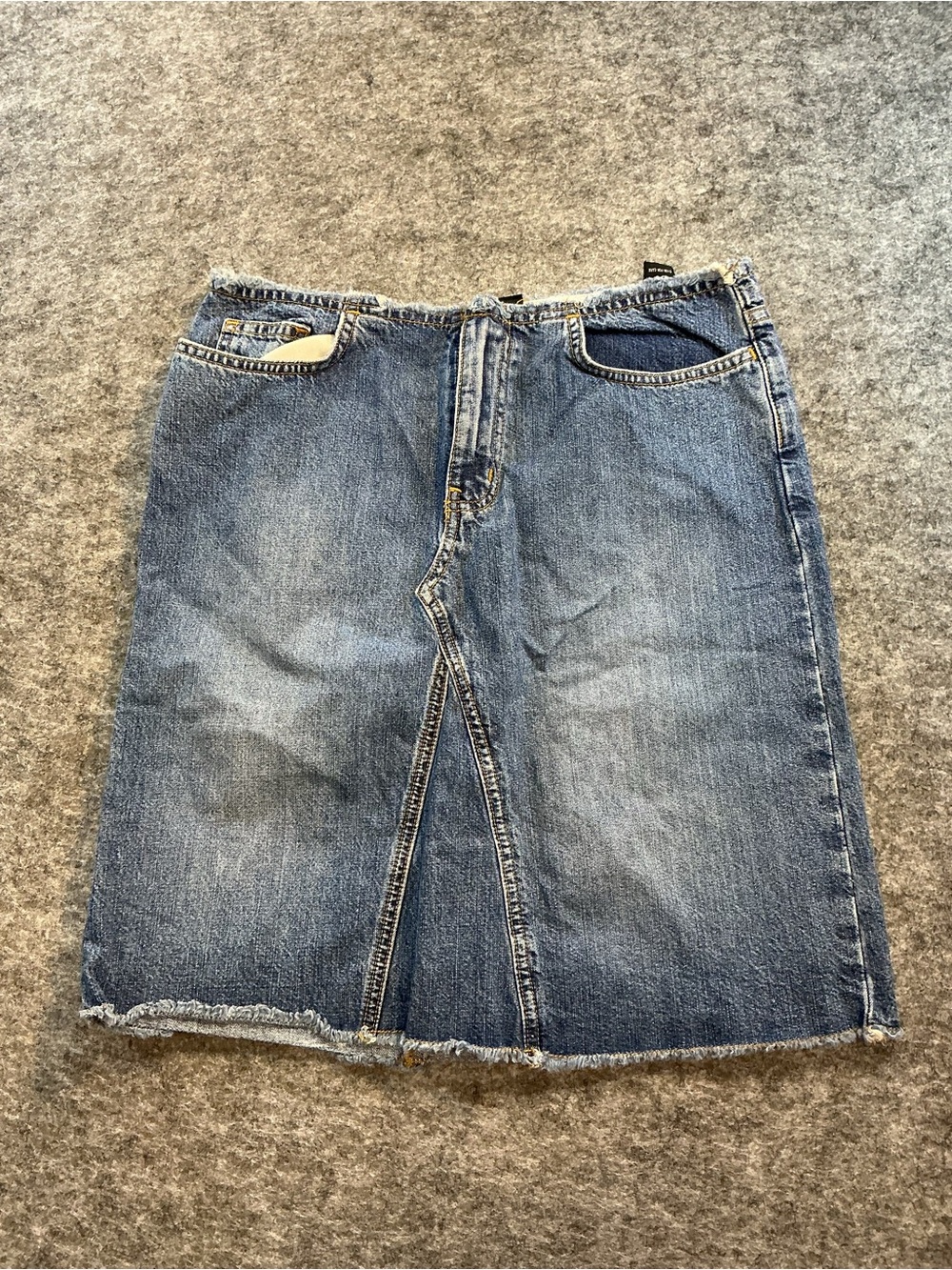 Express Jeans | Y2K! Raw Top Women's Blue Denim Skirt Size 5/6